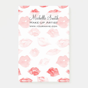 Post-it® Aquarelle rouge lèvres marque de maquillage motif