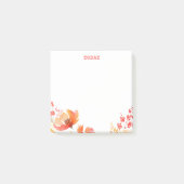 Post-it® Aquarelle simple Floral Texte personnalisé (Devant)