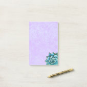 Post-it® Aquarelle succulente sur dentelle de lavande (Sur un bureau)