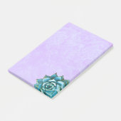 Post-it® Aquarelle succulente sur dentelle de lavande (Incliné)