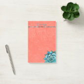 Post-it® Aquarelle succulente sur dentelle orange (Bureau)
