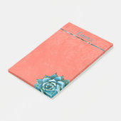 Post-it® Aquarelle succulente sur dentelle orange (Incliné)
