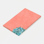 Post-it® Aquarelle succulente sur dentelle orange (Incliné)