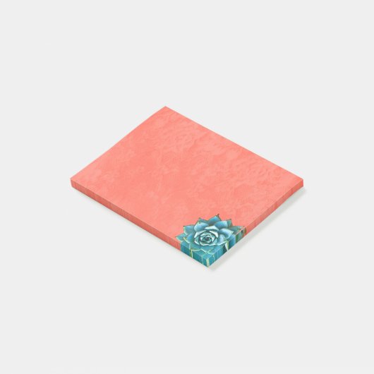 Post-it® Aquarelle succulente sur dentelle orange (Incliné)