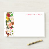 Post-it® Aquarelle tendance Floral Moderne Fleurs Modèles (Sur un bureau)