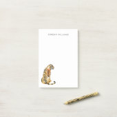 Post-it® Aquarelle Tiger assis (Sur un bureau)