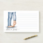 Post-it® Aquarelle Tiptoe Kiss (Sur un bureau)