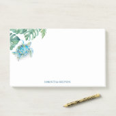 Post-it® Aquarelle Tortue de mer Vert tropical (Sur un bureau)