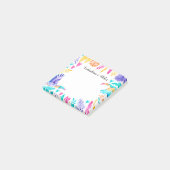 Post-it® Aquarelle Toucans et Feuilles tropicaux (Incliné)