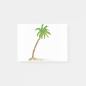 Post-it® Aquarelle Tropical Beach Palm Tree (Devant)