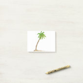 Post-it® Aquarelle Tropical Beach Palm Tree (Sur un bureau)