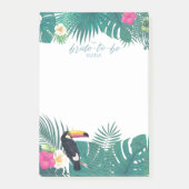 Post-it® Aquarelle Tropical Bride-to-Be Turquoise ID577 (Devant)