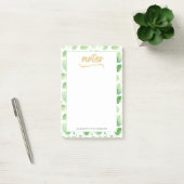 Post-it® Aquarelle Tropical Feuille Vert Or Faux Foil (Bureau)