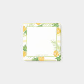 Post-it® Aquarelle tropicale ananas Bande jaune (Devant)
