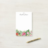 Post-it® Aquarelle tropicale colorée moderne Notes post-it (Sur un bureau)