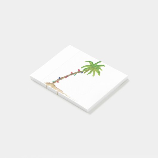 Post-it® Aquarelle tropicale de Holiday Palm Tree (Incliné)