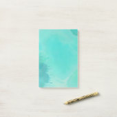 Post-it® Aquarelle turquoise (Sur un bureau)