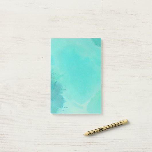 Post-it® Aquarelle turquoise (Sur un bureau)