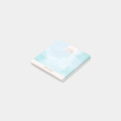 Post-it® Aquarelle Turquoise bleu moderne (Incliné)