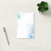 Post-it® Aquarelle Turquoise bleue Cadre Abstrait (Bureau)