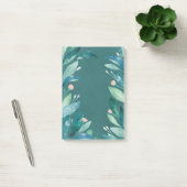 Post-it® Aquarelle turquoise fleurie feuille jardin botaniq (Bureau)
