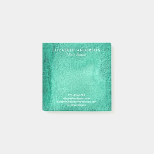 Post-it® Aquarelle vert de mer notes commerciales post-it (Devant)