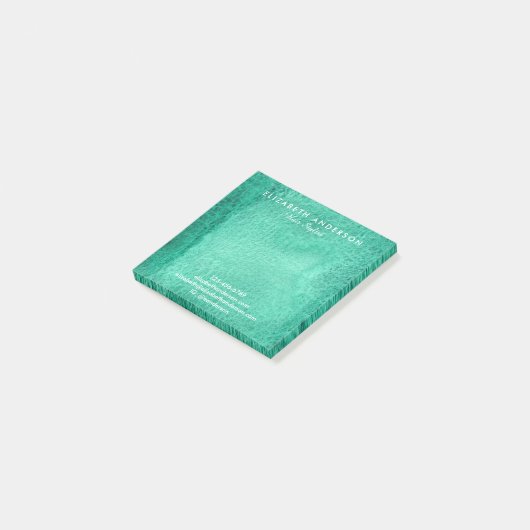 Post-it® Aquarelle vert de mer notes commerciales post-it (Incliné)
