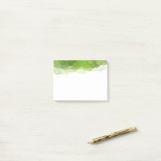 Post-it® Aquarelle verte (Sur un bureau)