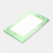 Post-it® Aquarelle verte aux étoiles dorées (Incliné)
