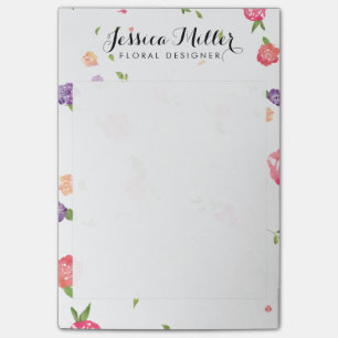 Post-it® Aquarelle vintage Flores Artisanat Designer II