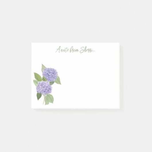 Post-it® Aquarelle violet Hydrangea (Devant)