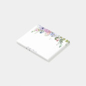 Post-it® Aquarelle violette et rose florale personnalisée (Incliné)
