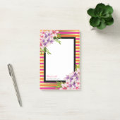 Post-it® Aquarelle violette et rose Magnolia Anniversaire (Bureau)
