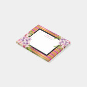 Post-it® Aquarelle violette et rose Magnolia Anniversaire (Incliné)