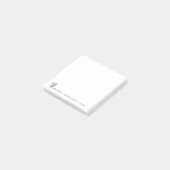 Post-it® Aquarelle violette moderne coeur, personnalisée (Incliné)