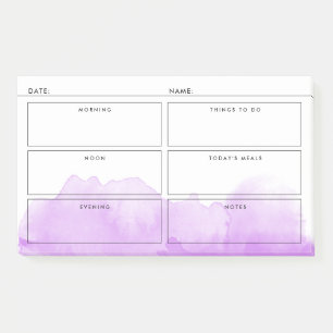 Post-it® Aquarelle violette Organisateur quotidien simple