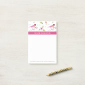 Post-it® Aquarelles Oiseaux Et Fleurs (Sur un bureau)