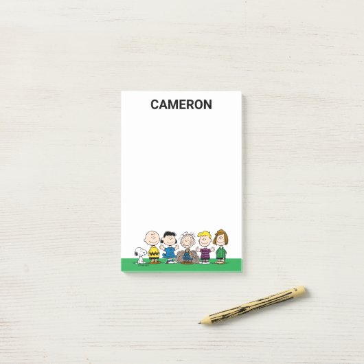 Post-it® Arachides amis dans une rangée (Sur un bureau)