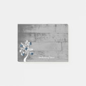 Post-it® Arborescence des coeurs bleus Notes personnalisées (Devant)