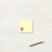 Post-it® Arbre Abstrait brun d'automne (Sur un bureau)