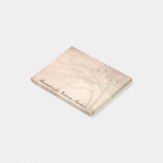 Post-it® Arbre avec oiseaux (Incliné)