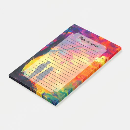 Post-it® Arbre coloré d'amour (Incliné)