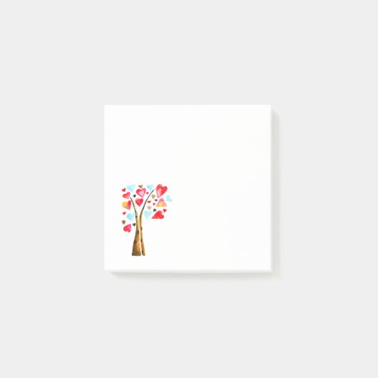 Post-it® Arbre de coeurs valentines fantaisistes (Devant)