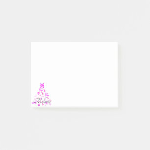 Post-it® Arbre de Noël à ruban rose