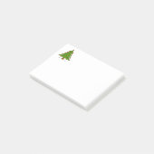 Post-it® Arbre de Noël aux ornements rouges (Incliné)