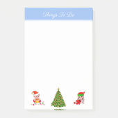 Post-it® Arbre de Noël & Elfes Choses à faire Post-it Notes (Devant)