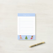 Post-it® Arbre de Noël & Elfes Choses à faire Post-it Notes (Sur un bureau)
