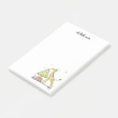 Post-it® Arbre de Noël et girafe - fête de Noël joyeuse (Incliné)