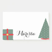 Post-it® Arbre de Noël et Monogramme actuel Initiale (Devant)