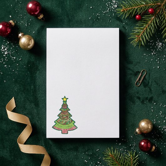 Post-it® Arbre de Noël Fantaisiste Doodle Professeur de Fêt